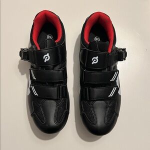 Peloton black Cycling Shoes Size 38 bike strap up